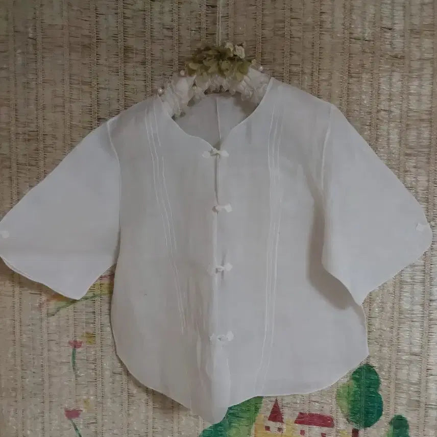 [BUNJANG] Women's Linen White Jeogori Blouse / 여성 모시 흰색 블라우스 저고리