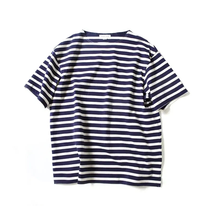 [BUNJANG] Thomas More Navy Stripe Short Sleeve T-Shirt / 토마스 모어 네이비 스트라이프 반팔 티셔츠