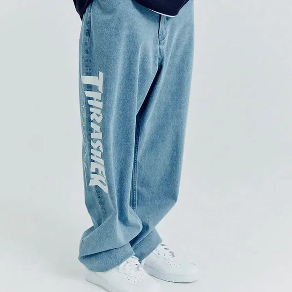 [BUNJANG] THRASHER Wide Denim Pants Indigo XL / THRASHER Wide Denim Pants Indigo