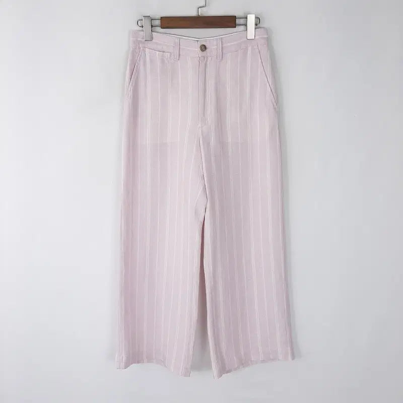 [BUNJANG] Polo Ralph Lauren Women's Linen Striped Pants / 폴로 여성 린넨 스트라이프팬츠 0