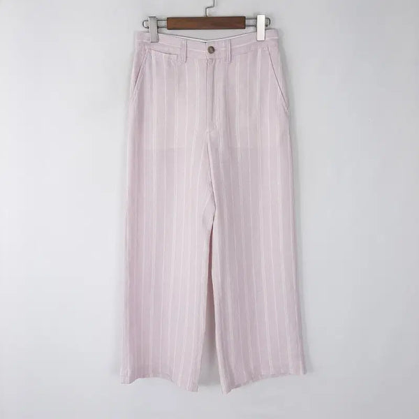 [BUNJANG] Polo Ralph Lauren Women's Linen Striped Pants / 폴로 여성 린넨 스트라이프팬츠 0