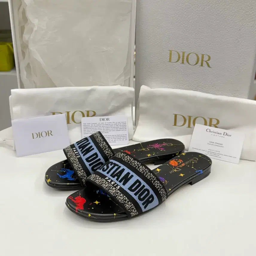 [BUNJANG] Dior Zodiac Pixel Dway Mule Slipper Size 37 / [새상품급/37] 디올 조디악 픽셀 디웨이 뮬 슬리퍼