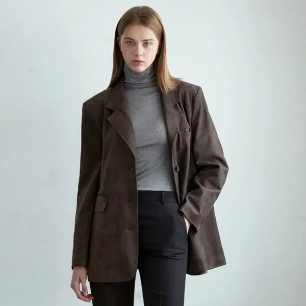 [BUNJANG] GLOW AND NYMPH Suede Jacket One Size / 글로우앤님프(GLOW AND NYMPH) 스웨이드 자켓 프리사이즈