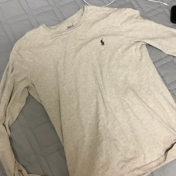 [BUNJANG] Polo Ralph Lauren Long Sleeve Shirt Beige / 폴로 롱슬리브