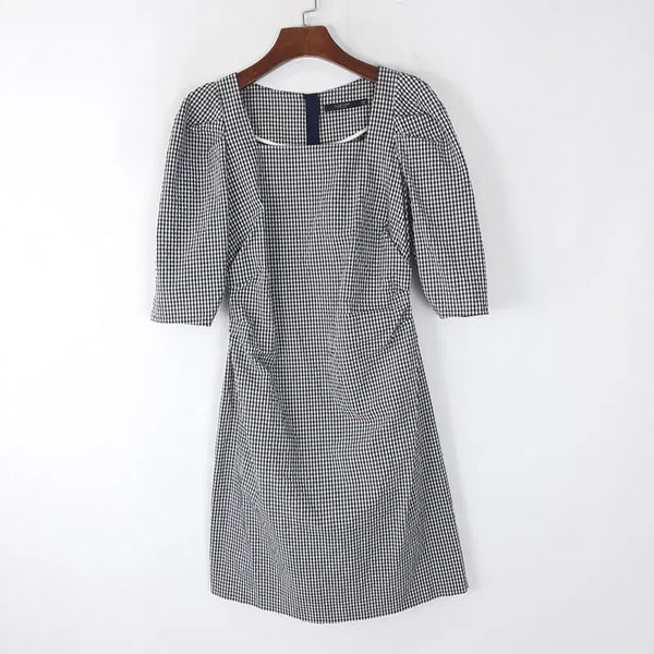 [BUNJANG] JILLSTUART Waist Shirring Check One-Piece Dress M / 질스튜어트 허리셔링 체크원피스 M