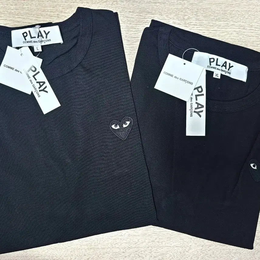 [BUNJANG] Comme des Garçons PLAY Black Short Sleeve T-Shirt L/XL / 꼼데가르송 플레이 반팔티 블랙 L/XL