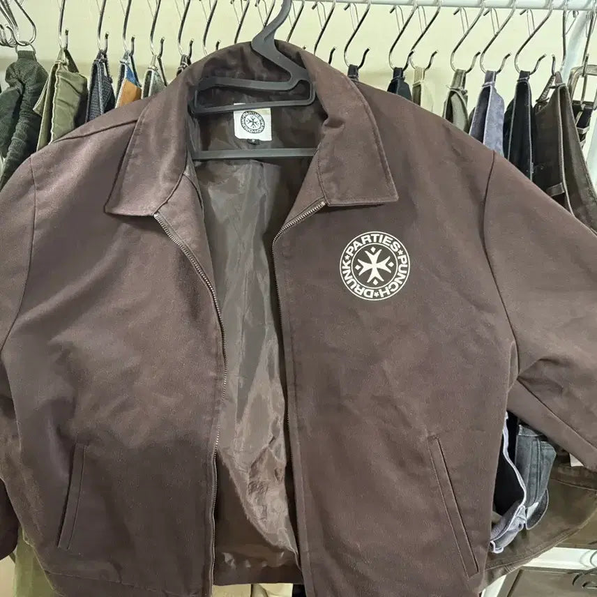 [BUNJANG] Punch Drunk Characters Logo Work Jacket / 펀치드렁크파티즈 로고 워크자켓