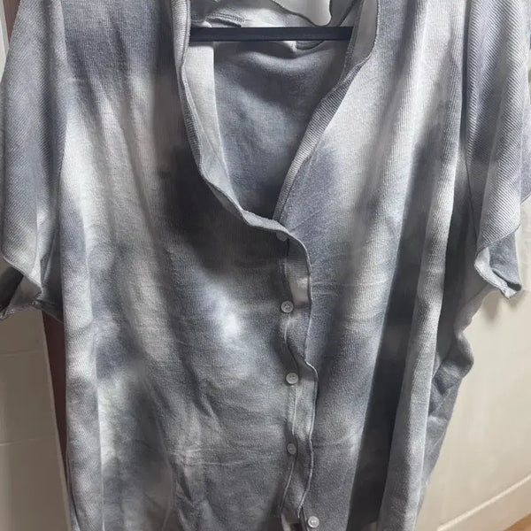 [BUNJANG] Oversized Tie-Dye Shirt Blouse / 오버핏 타이다이 셔츠 블라우스