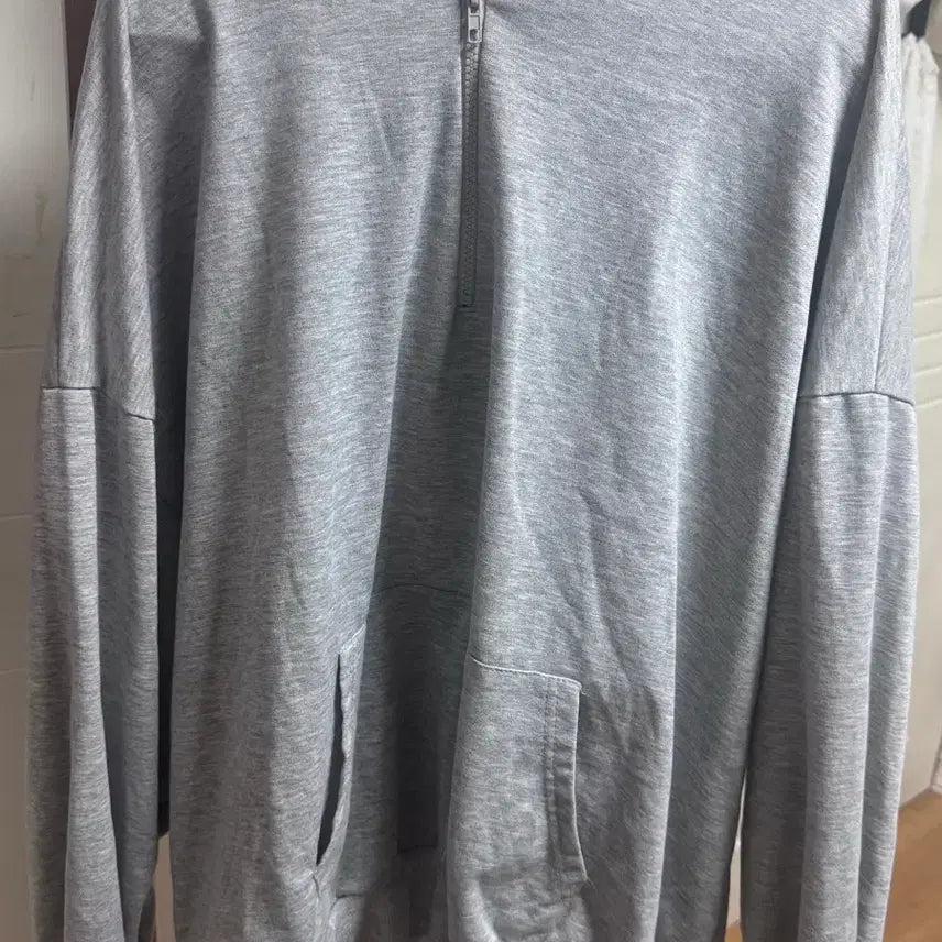 [BUNJANG] Gray Zip-Up Hoodie / 회색 후드 집업