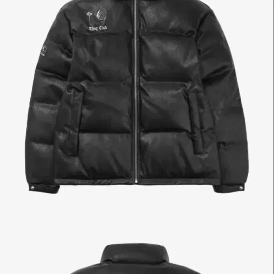 [BUNJANG] THUG CLUB Leather Padded Jacket / 떠그클럽 레더 패딩