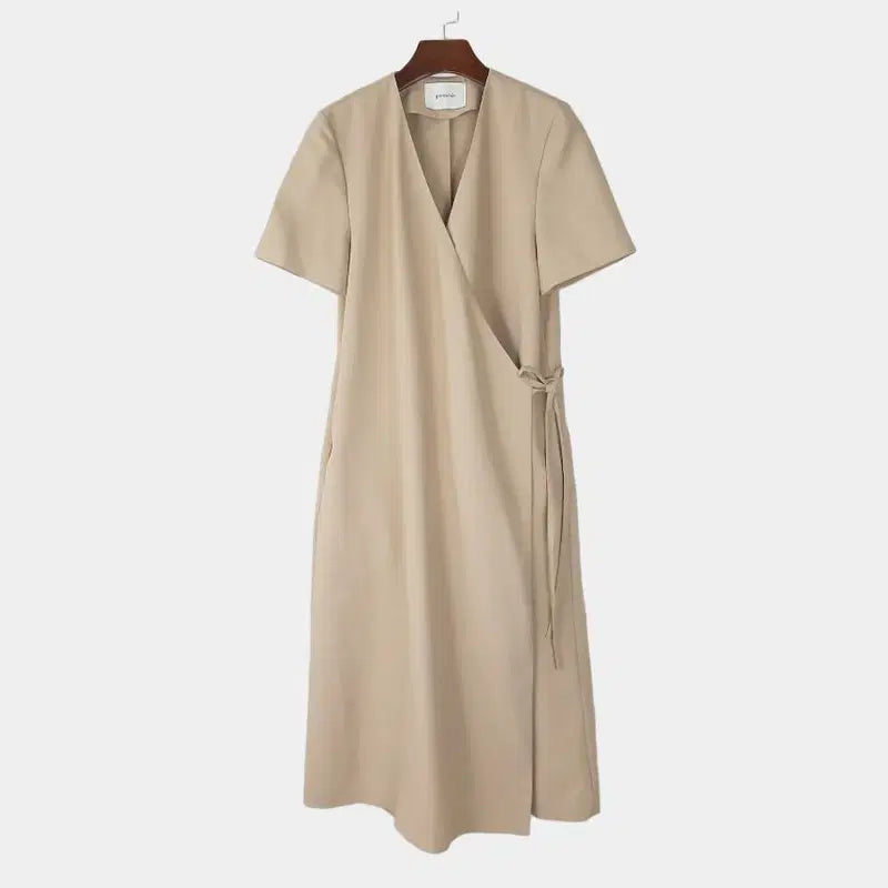 [BUNJANG] Grayscale V-Neck Wrap Dress S / 그레이스케일 브이넥 랩 원피스 S