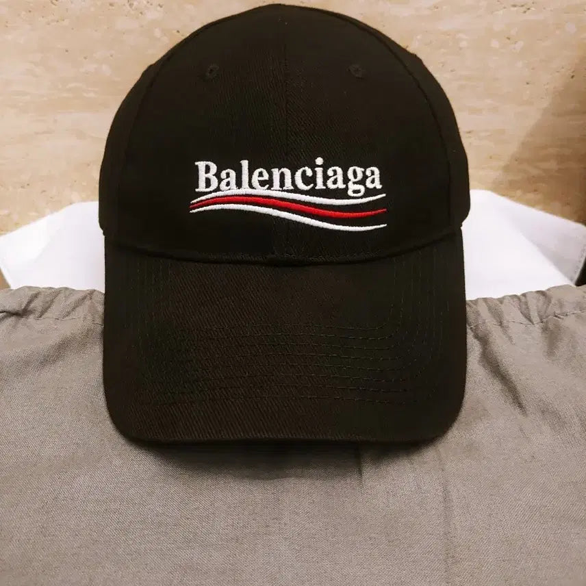 [BUNJANG] Balenciaga Wave Logo Baseball Cap Black Size L / 발렌시아가 웨이브로고 볼캡 (정품) L사이즈