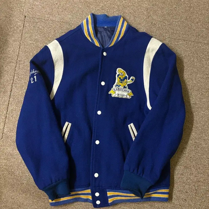 [BUNJANG] Varsity Jacket Blue / 바시티 자켓 블루