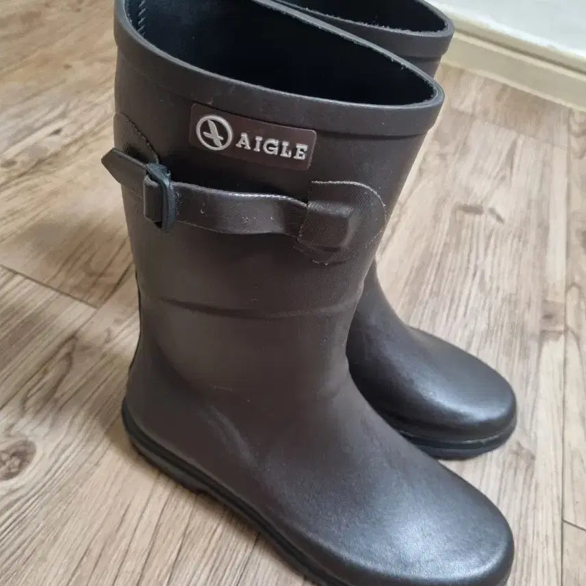 [BUNJANG] Aigle Rain Boots Brown / 정품 AIGLE 레인부츠 브라운 35