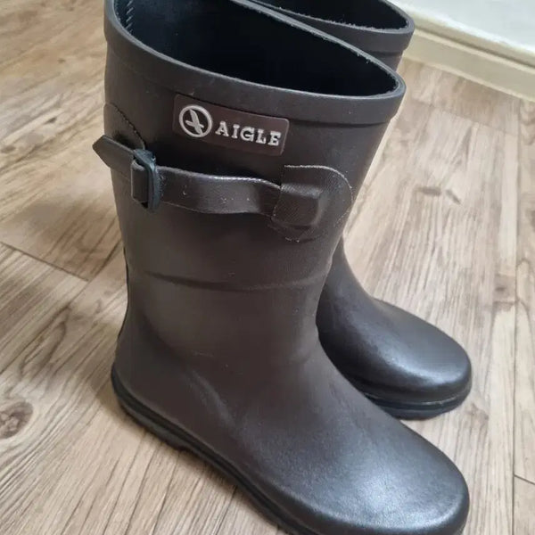 [BUNJANG] Aigle Rain Boots Brown / 정품 AIGLE 레인부츠 브라운 35