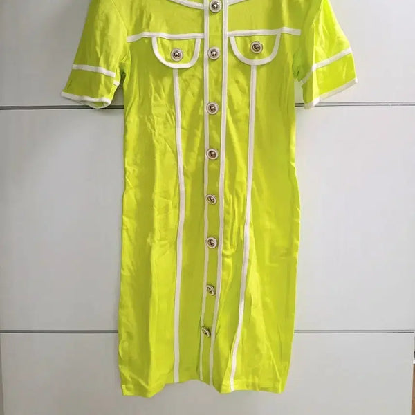 [BUNJANG] Popgarl Silver Button Mini Dress / 팝갸루 실버버튼원피스