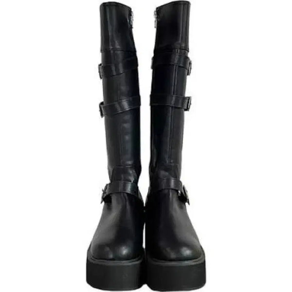 [BUNJANG] Az On Maya Long Buckle Boots Black / 애즈온 마야부츠 롱버전 MAYA LONG BUCKLE BOOTS / BLACK
