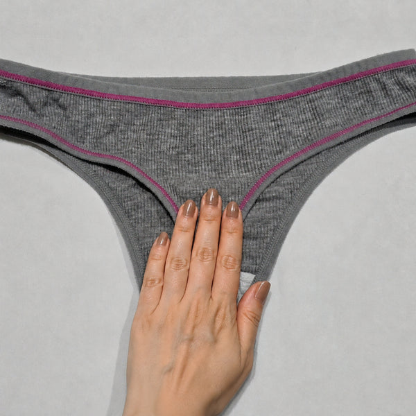 [BUNJANG] Gray Cotton Briefs S / (중고) 그레이 립 코튼팬티 S