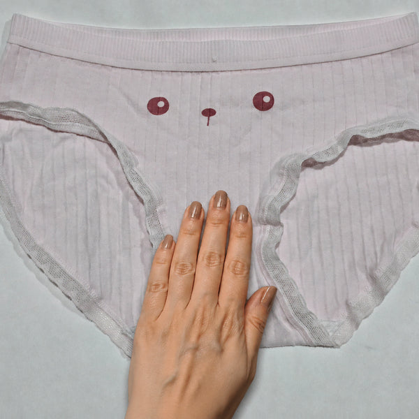 [BUNJANG] Pink Bear Cotton Panties L (Used) / (중고) 핑크 립 코튼 곰돌이 팬티 L