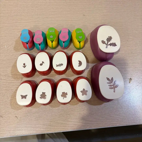 [BUNJANG] Shape Punch Set with Pinking Shears / 모양 펀칭기 + 핑킹가위세트 일괄