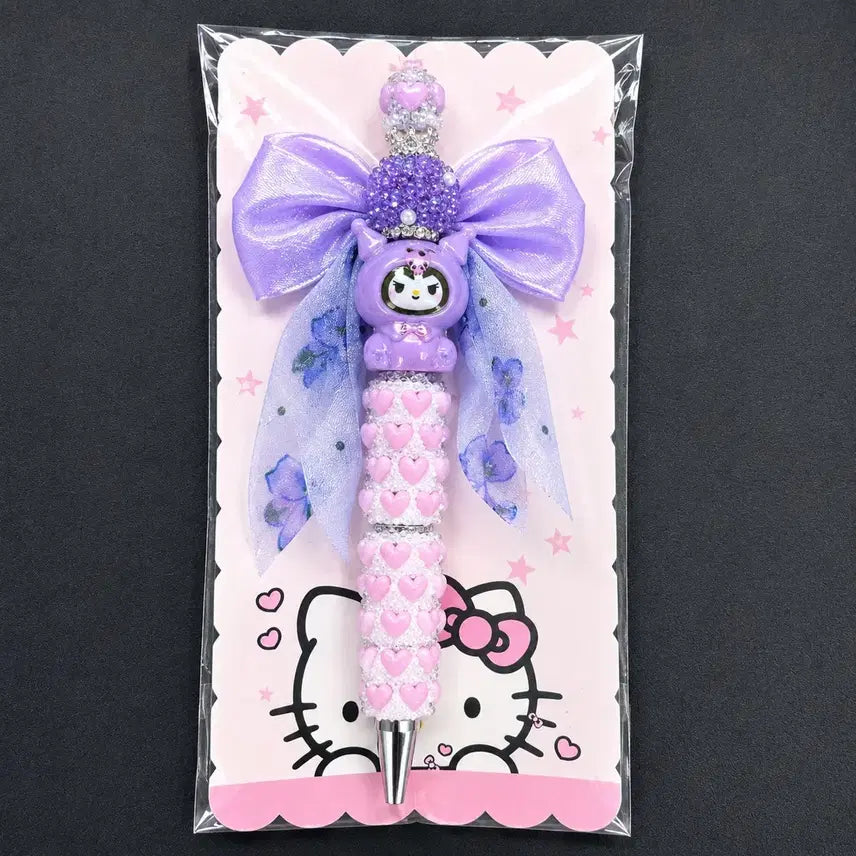 [BUNJANG] Kuromi Decorated Ballpoint Pen Set / 쿠로미 볼꾸 완제 판매