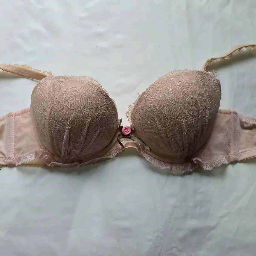 [BUNJANG] Beige Lace Bra / (중고) 베이지 레이스 브래지어