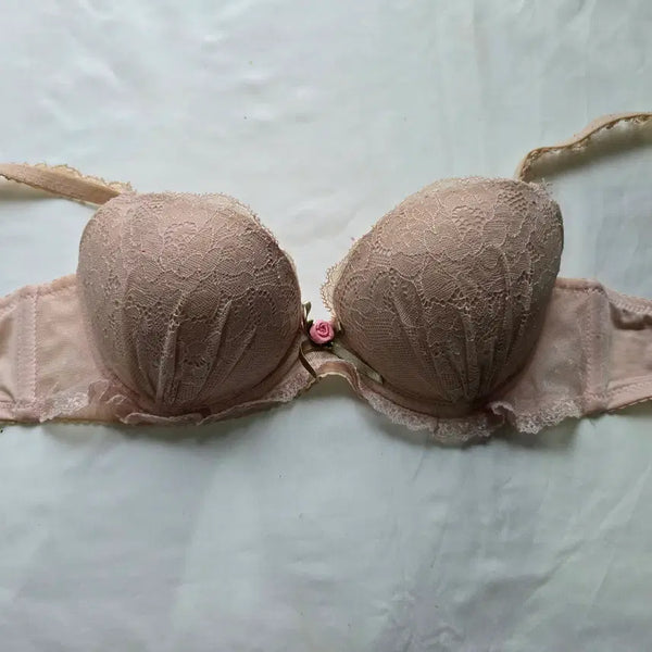 [BUNJANG] Beige Lace Bra / (중고) 베이지 레이스 브래지어