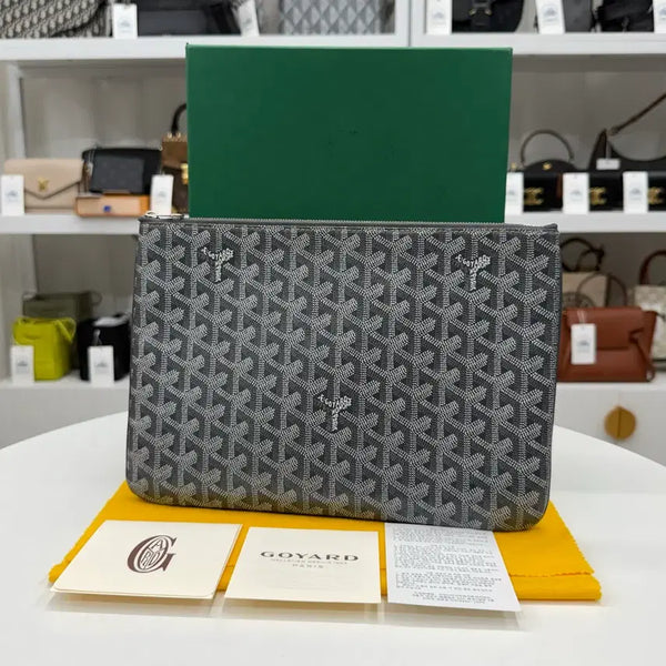 [BUNJANG] Goyard Senat Clutch MM Special Grey / [MM] 고야드 세나 클러치