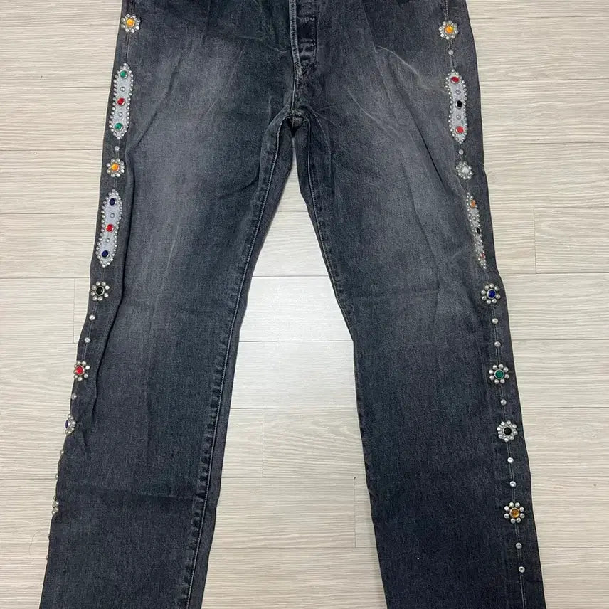 [BUNJANG] Kapital Gemstone Denim Pants Size 38 / 캐피탈 잼스톤 38 사이즈
