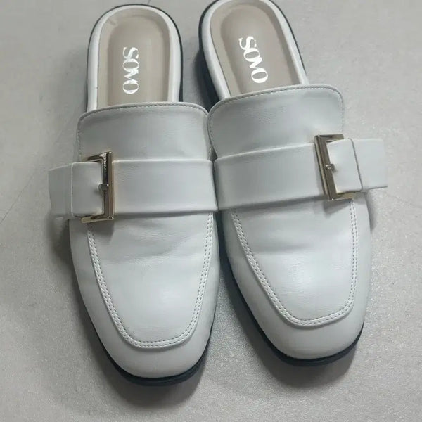 [BUNJANG] SOVO Women's Mules Slippers White Size 240 / SOVO 여성 뮬 슬리퍼 화이트 240