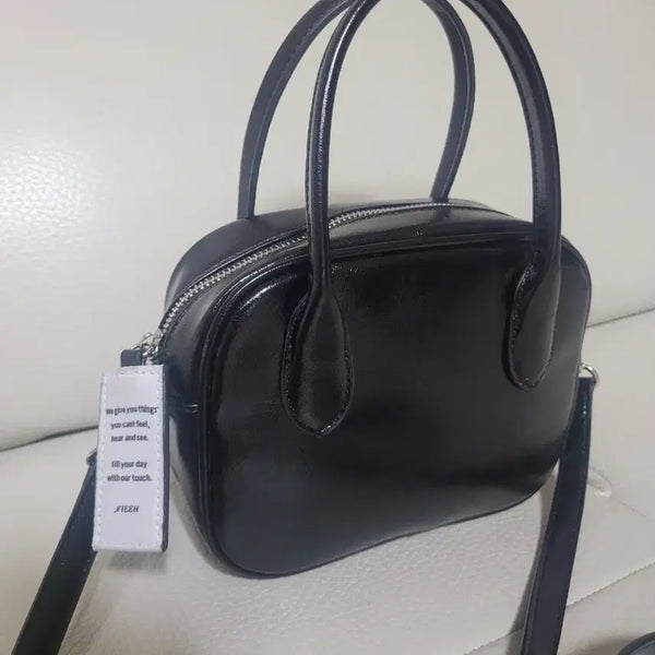 [BUNJANG] NIEEH Square Mini Bag Black Crossbody Shoulder Bag / NIEEH 니히 스퀘어백 미니 블랙 크로스백 숄더백