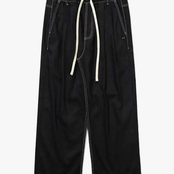 [BUNJANG] Romantic Crown Wide Cotton Pants - Black / (선착순판매) 로맨틱크라운 - 와이드 코튼 팬츠_블랙 판매합니다