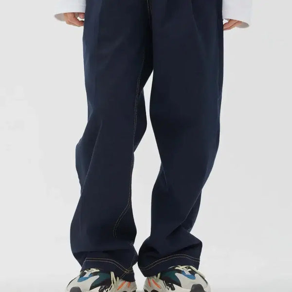 [BUNJANG] Romantic Crown Cotton Bending Pants - Navy / (선착순 판매) 로맨틱 크라운 - 코튼 밴딩 팬츠_네이비