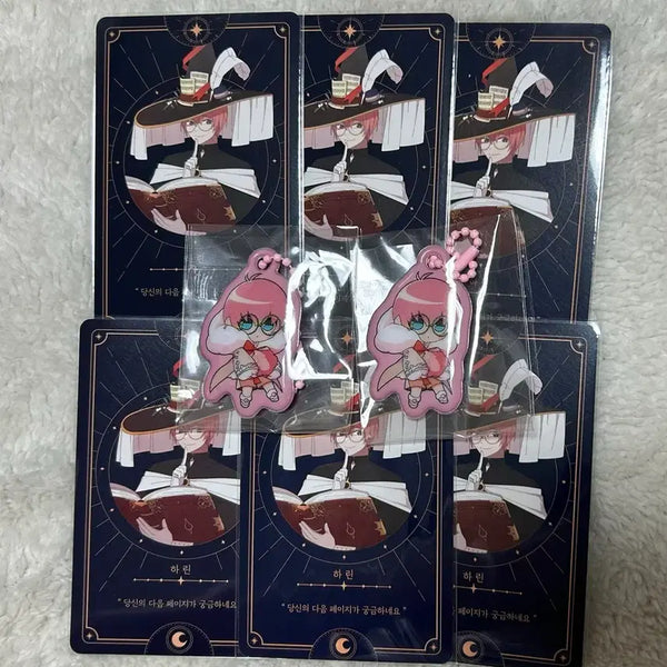 [BUNJANG] Zombie High School Harin Pop-up Soft Keyring & Magic High Card Deck Bundle Set / 좀비고등학교 하린 팝업 말랑 키링 마법고 카드덱 일괄