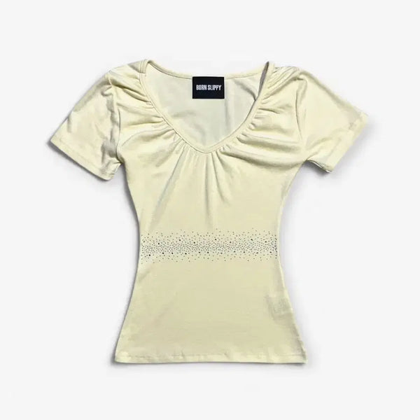 [BUNJANG] BONSLEEPE Crystal Short Sleeve T-shirt / 본슬리피 크리스탈 반팔