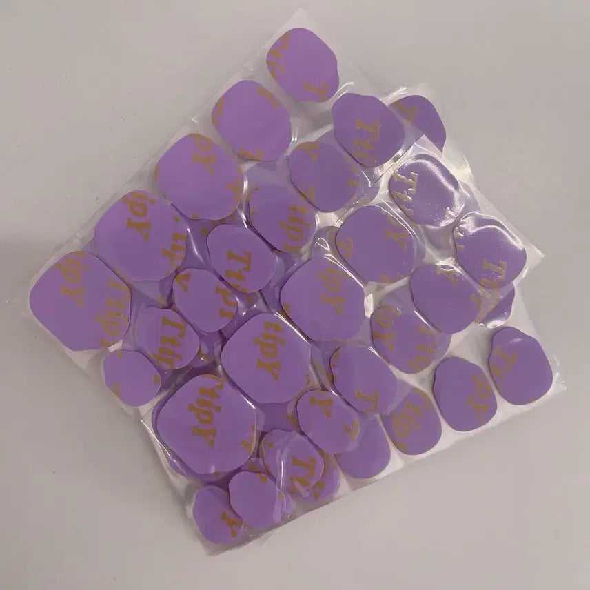[BUNJANG] UV Lamp Curing Nail Adhesive Stickers 24pcs / UV 램프용 경화 네일 접착스티커 24p