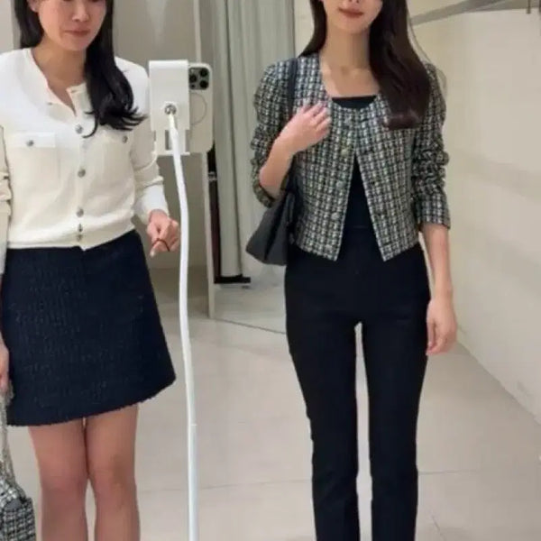 [BUNJANG] SIEH Round Tweed Jacket / 시에 이브 라운드 트위드 자켓