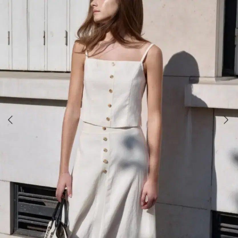 [BUNJANG] Sirene Nep Linen Flare Skirt / 시레 네프 린넨 플레어 스커트