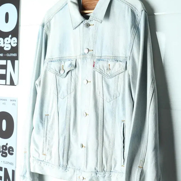 [BUNJANG] Levi's Big E Zip-Up Windbreaker Jumper Jacket Light Blue / (M-2XL) 리바이스 집업 바람막이 점퍼자켓 빅E 연청-H37291