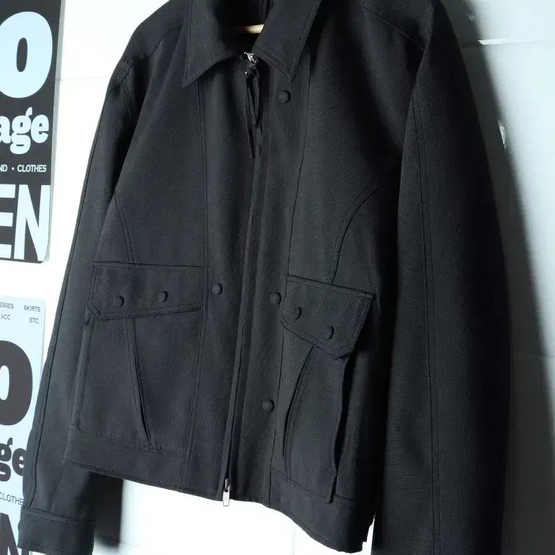 [BUNJANG] ELMUD Western Diagonal Cropped Zip-Up Windbreaker Jumper Jacket / (S-M) 엘무드 집업 바람막이 점퍼자켓 웨스턴 사선 크롭-H37294
