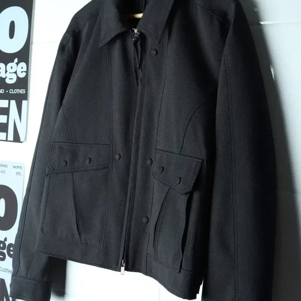 [BUNJANG] ELMUD Western Diagonal Cropped Zip-Up Windbreaker Jumper Jacket / (S-M) 엘무드 집업 바람막이 점퍼자켓 웨스턴 사선 크롭-H37294