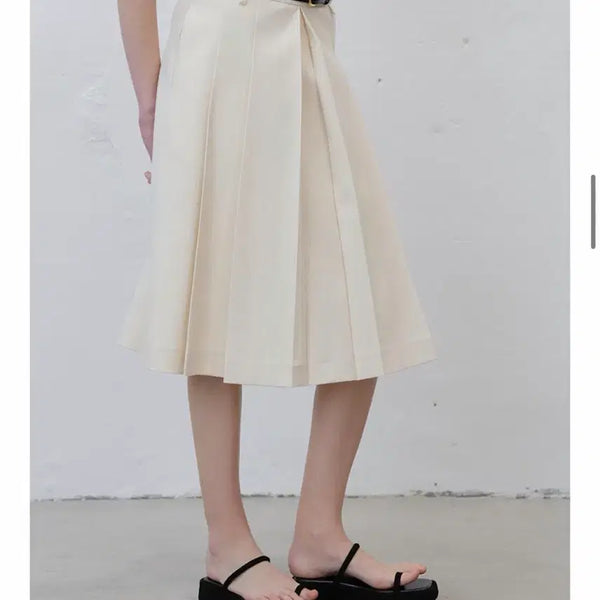 [BUNJANG] Le SEPTEMBRE Katie Pleated Skirt Ivory / 르셉템버 Katie Pleats Skirt Ivory 36
