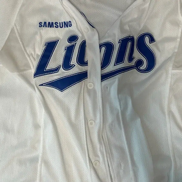[BUNJANG] 2025 Samsung Lions Home Replica Uniform Won Tae-in / 2025 삼성 라이온즈 홈 래플리카 유니폼 원태인 마킽