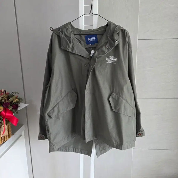 [BUNJANG] Outdoor Hooded Jacket Olive / 아웃도어 후드 자켓 올리브
