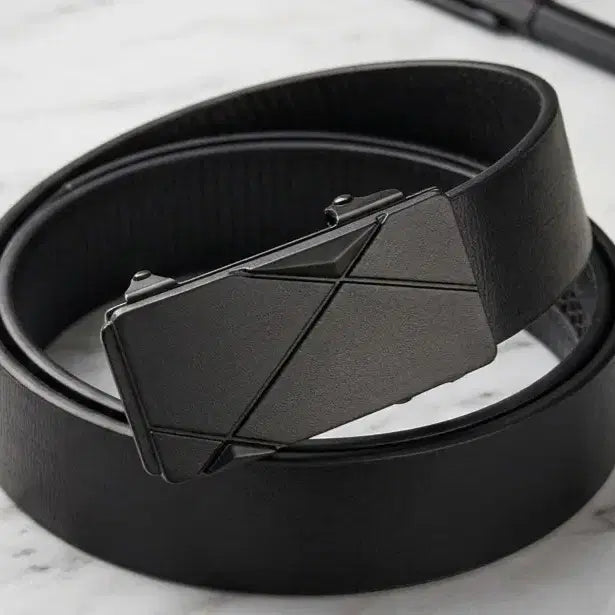 [BUNJANG] Premium Modern Metal Automatic Buckle Men's Belt (New) / [1.1m, 미사용, 포장 그대로] 정장 필수! 프리미엄 모던 메탈 자동버클 남성 벨트 (새상품)