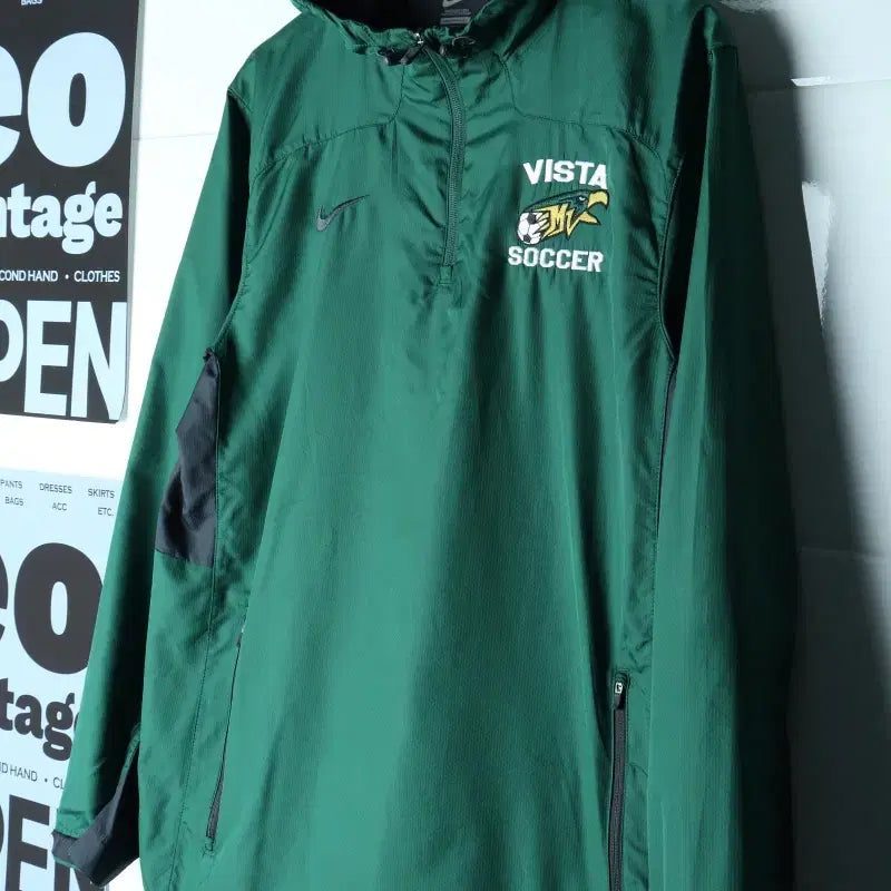 [BUNJANG] Nike USA Full Zip Windbreaker Jacket Green / (L-2XL) 나이키 집업 바람막이 점퍼자켓 USA 그린-H37310