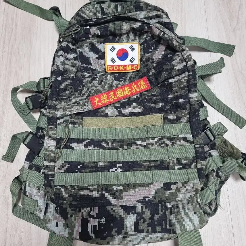 [BUNJANG] ROK Marine Corps Backpack Digital Pixel Pattern / 해병대 백팩 판매합니다