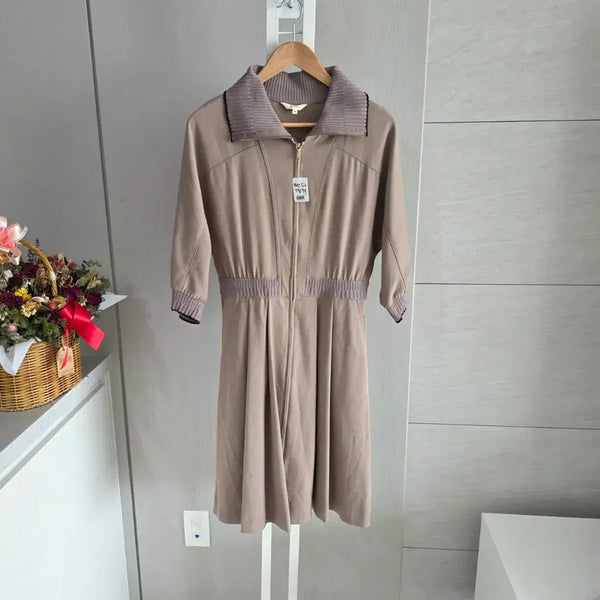 [BUNJANG] G STUDIO Brown Zip-Up Long Dress / G STUDIO갈색 집업 원피스