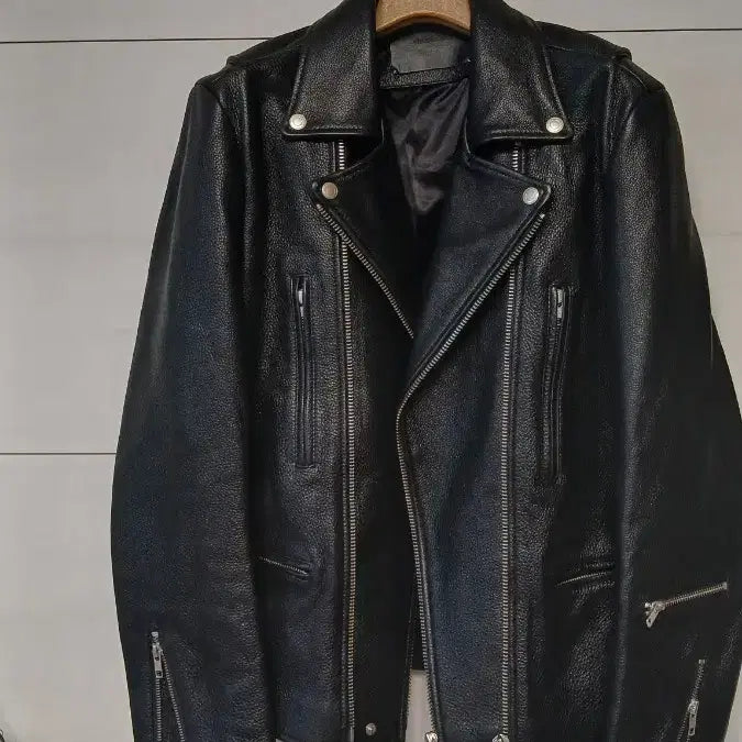 [BUNJANG] Vivastudio Black Leather Rider Jacket (L Size) / 비바스튜디오 블랙 레더 라이더 자켓 L사이즈 소가죽100%