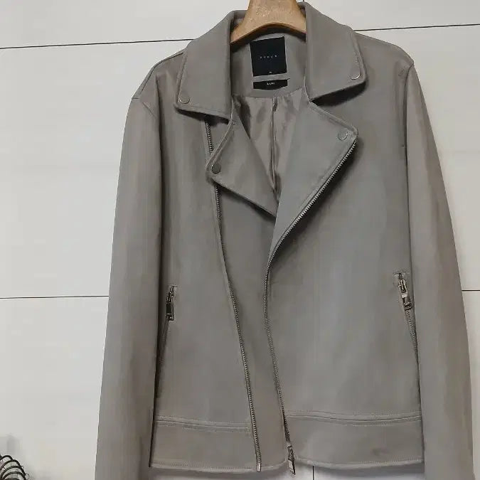 [BUNJANG] ANDEW Suede Rider Jacket Grey Size 100 / ANDEW 앤듀 스웨이드 라이더 자켓 그레이 100사이즈 관리잘됨